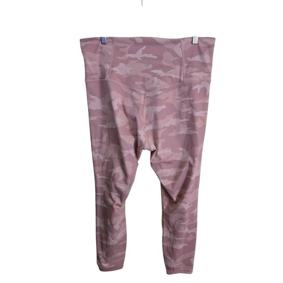 Athleta Elation 7/8 Tights Leggings Pink Camo Plussize Size 1X - Picture 3 of 10